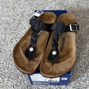 Birkenstock Black Braided Thong Sandals
